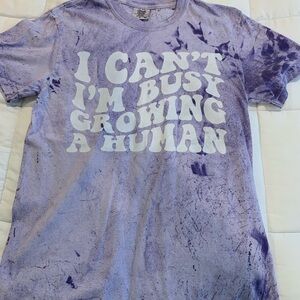 “I can’t I’m busy growing a human” tshirt